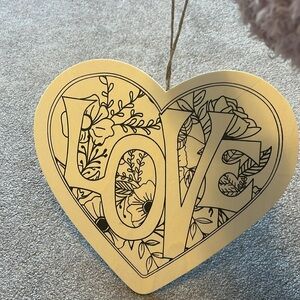 Wooden love sign hanging decoration